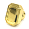 古典的な亜鉛合金の金張りの長方形の形の金属Zamakは香水瓶の帽子を