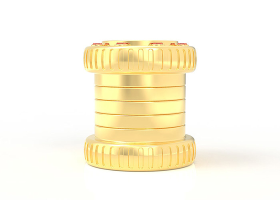 創造的なシリンダー様式の香水瓶カバー贅沢なZamac 15Mmの金の金属亜鉛合金
