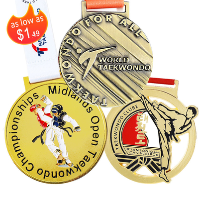 注文の金属のスポーツ メダル亜鉛合金3Dの金賞を動かすマラソン