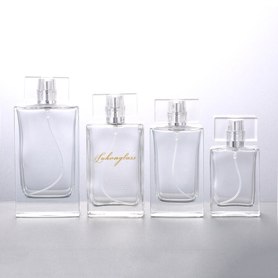 30ML50ML100ML長方形の香水瓶の化粧品のびんねじ口の透明なガラス空のびんの香水瓶