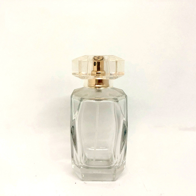 75ml絶妙なダイヤモンドの香水瓶のガラス ビンの透明な銃剣は空のびんの香水の包装の工場に吹きかける