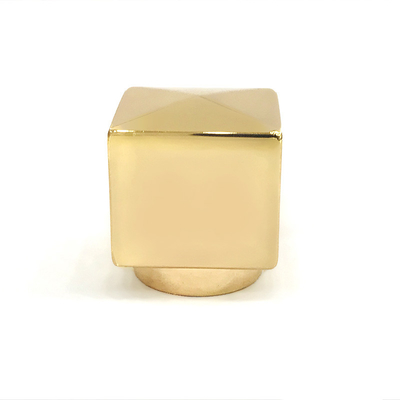 創造的な亜鉛合金の金の立方体は金属Zamacを香水瓶の帽子を形づける