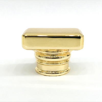 古典的な亜鉛合金の金の長方形は金属Zamacを香水瓶の帽子を形づける