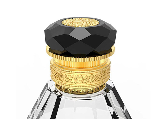 購入 15Mmの金の金属亜鉛合金のロゴの贅沢なZamacの香水瓶カバー online manufacture