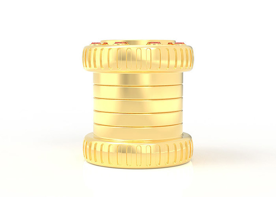 購入 創造的なシリンダー様式の香水瓶カバー贅沢なZamac 15Mmの金の金属亜鉛合金 online manufacture