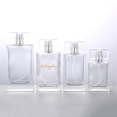 購入 30ML50ML100ML長方形の香水瓶の化粧品のびんねじ口の透明なガラス空のびんの香水瓶 online manufacture