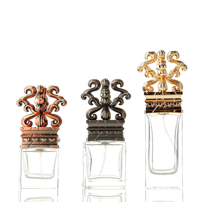 購入 Zamakの帽子が付いている創造的なPerfumerのガラス ビン online manufacture
