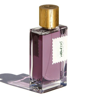 購入 金の印刷物が付いている自然な純木シリンダー タイプ香水瓶の帽子 オンライン製造