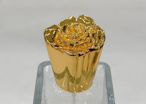 購入 環境に優しい包装のための花状の亜鉛合金香水ボトルキャップ online manufacture