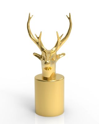 購入 Zinc alloy deer head animal perfume cover Golden perfume cap online manufacture