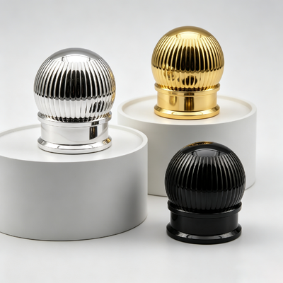 買う FEA15 ザマック 香水キャップ 垂直 Ribbed 球状 トップ 電子化 Globe 形 メタル 香水 ボトル 蓋 カスタム ロゴ OEM ODM 亜鉛合金 香水 蓋 オンライン製造