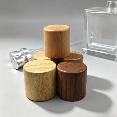 買う 香水化粧品ボトル用円筒形木製ボトルキャップ カスタム彫刻ロゴ 天然木製蓋 OEM卸売 オンライン製造