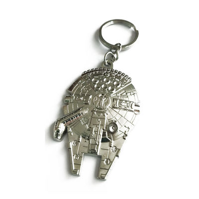 銀製の昇進のギフトのためのめっきによって刻まれる亜鉛合金の注文の金属Keychains